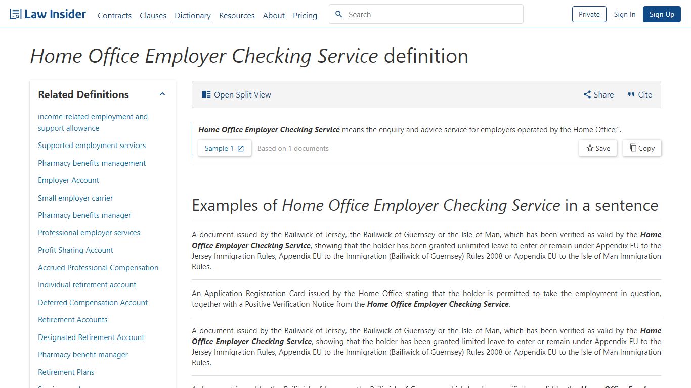 Home Office Employer Checking Service Definition | Law Insider